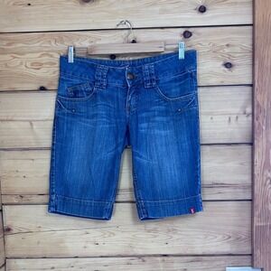 EDC by Esprit Denim Bermuda Shorts Medium Wash Low Rise Size 4 27 Mens